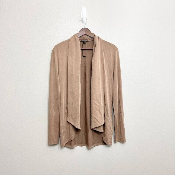 Express Cardigan Sweater Size Small Women's Tan Brown Open Front Modal - Picture 1 of 8